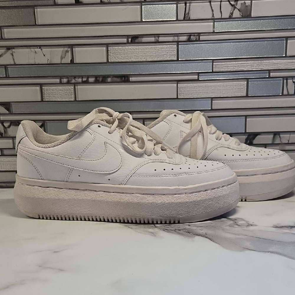 Nike Women's White Platform Sneakers